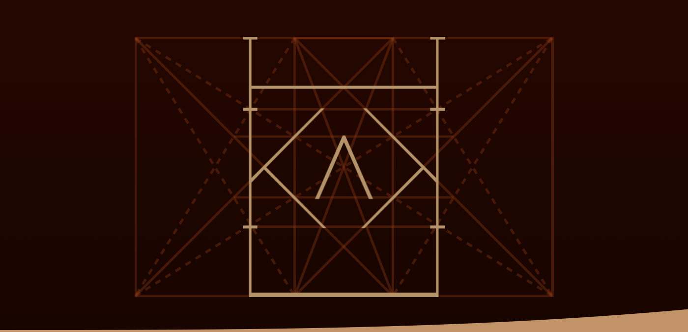 Grid de construção do logo KAKHAU