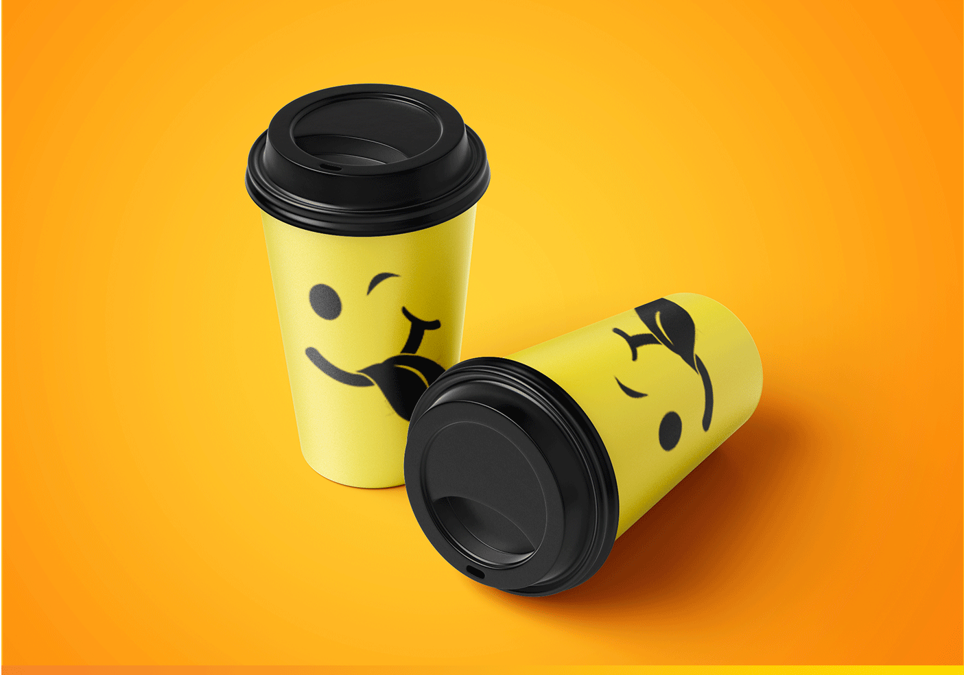 Mockup caneca e caixa